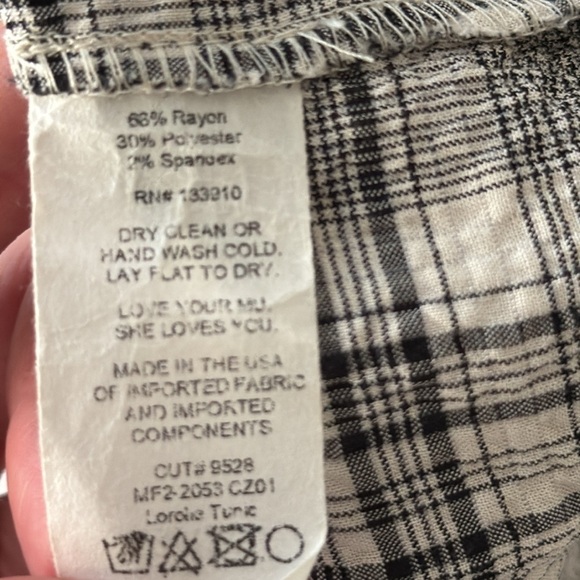 Show Me Your Mumu Lorolie Tunic Button Down Shirt in Black & White Size XL - Picture 9 of 9